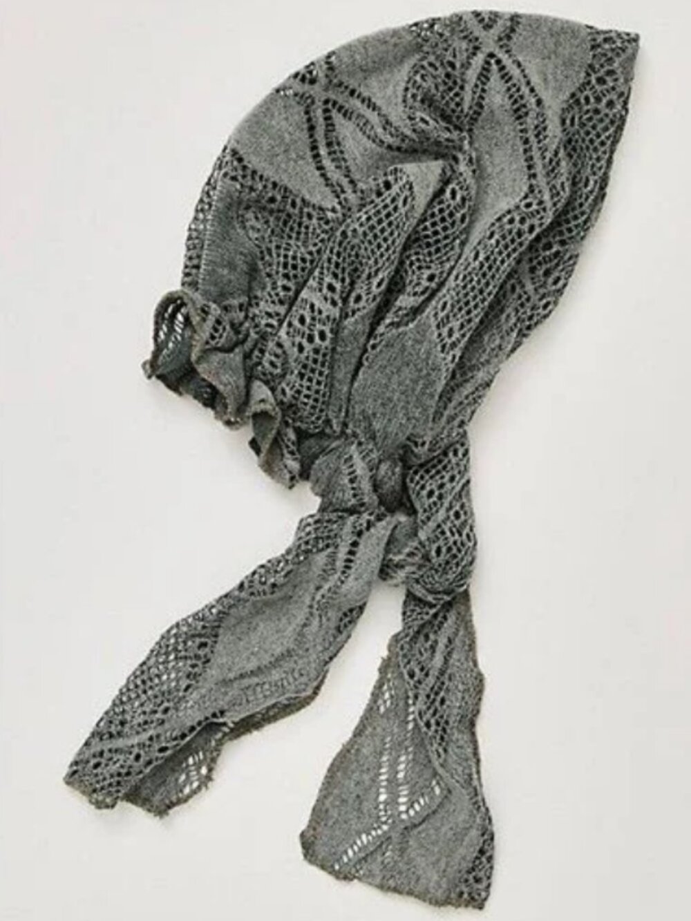 NWT Free People Mellody Hair Scarf in Gray - Picture 2 of 5